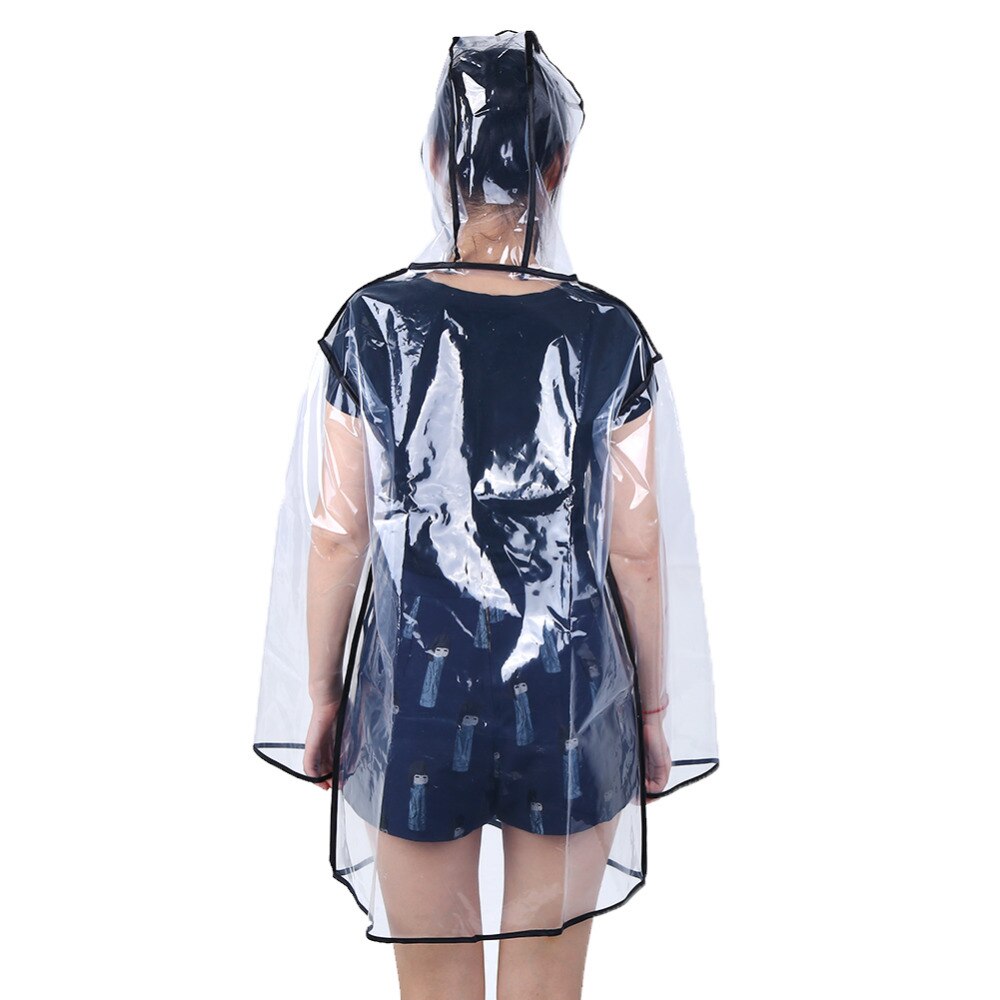 Stijlvolle Duurzaam Pvc Transparante Regenjas Vinyl Waterdichte Regenjas Outdoor Reizen Track Hooded Poncho Regenjas Dames Regenjas