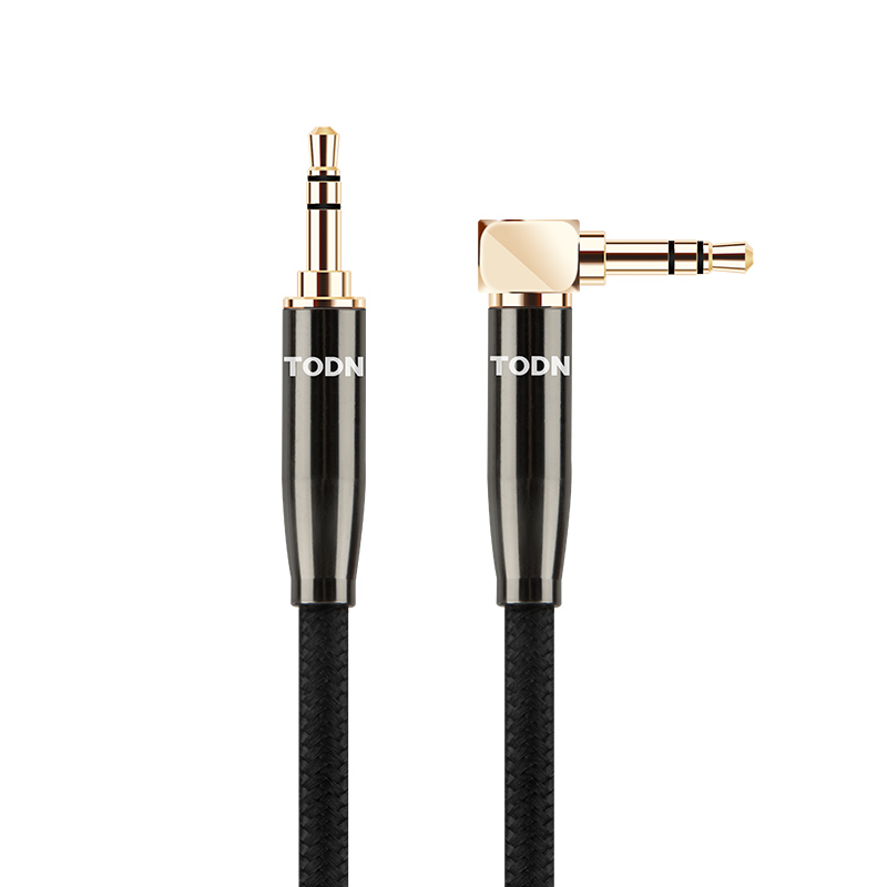 Cable auxiliar HIFI 3,5 para coche 6N OCC, conector de audio macho a macho para teléfono móvil: Blanco / 2 m