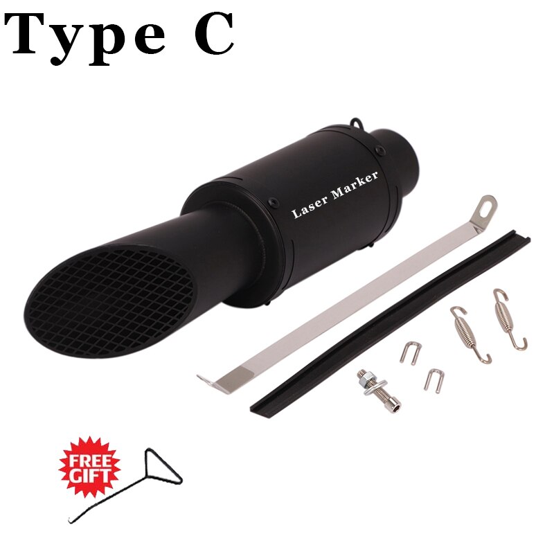 51mm motorcycle pipe exhaust GP project cafe racer With Catalyst Motorcycle Exhaust Pipe Muffler for R6 trk 502 KTM MT09 Exhaust: Type C