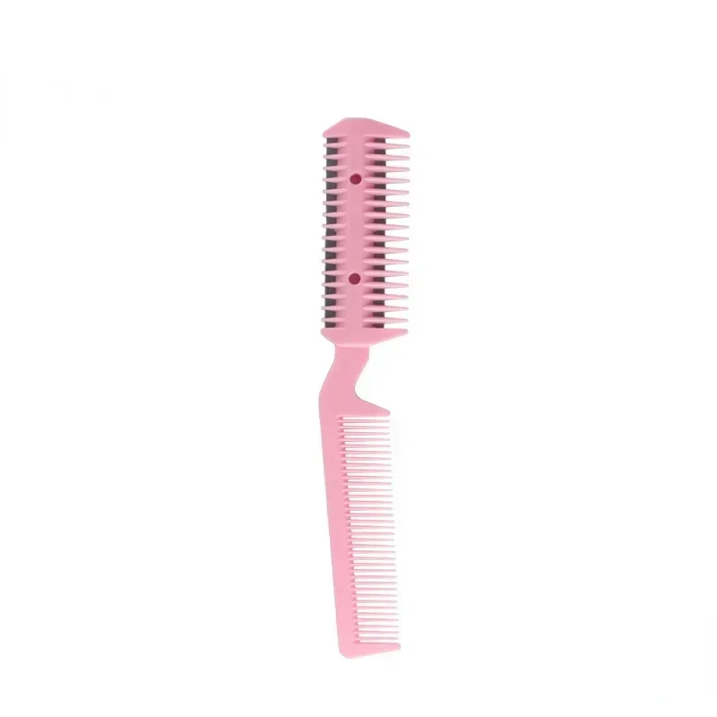 Tondeuse à cheveux pour animaux de compagnie, peigne coupé pour chien et chat avec 2 lames, rasoir de toilettage, brosse à cheveux amincissante, produits pour chats: Rose