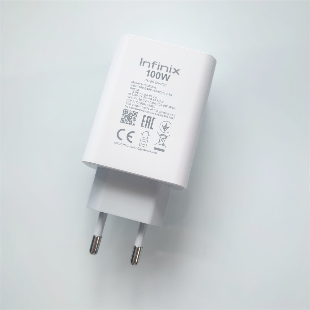 Infinix 100W EU Super Fast Charging Power Adapter 1M 6A PD Cable for Infinix Note 40 30 Zero 8 Ultra 30 X 12 40 30 Pro 30i: BR