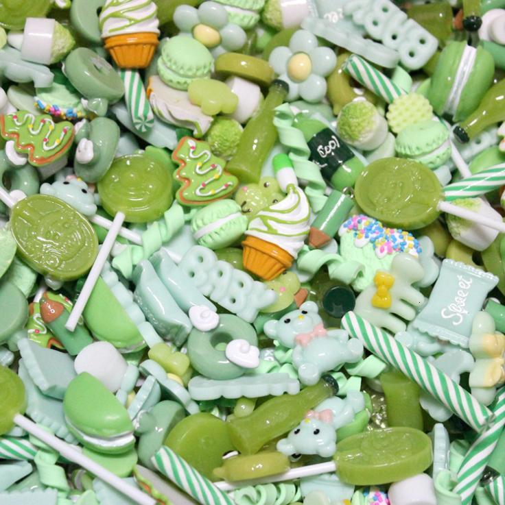 8pcs Cute Resin Candy Charms For Slime Filler DIY Cake Ornament Phone Decoration Resin Charms Lizun Slime Supplies Toys: 15