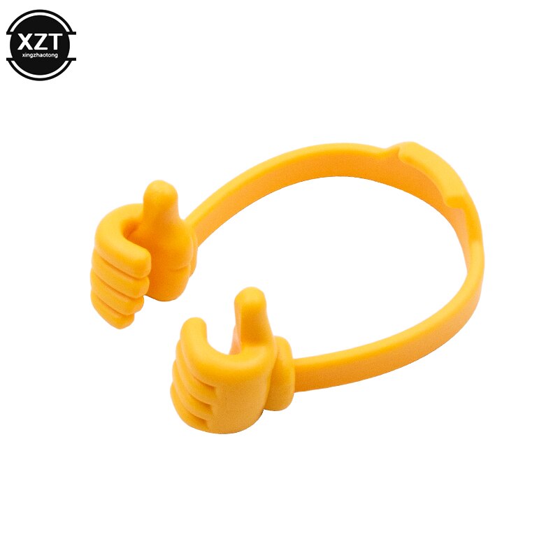 Soporte ajustable para tableta y teléfono móvil, soporte de pulgares de colores para mesa de coche, soporte de escritorio Universal para IPhone, ipad y tableta: YELLOW