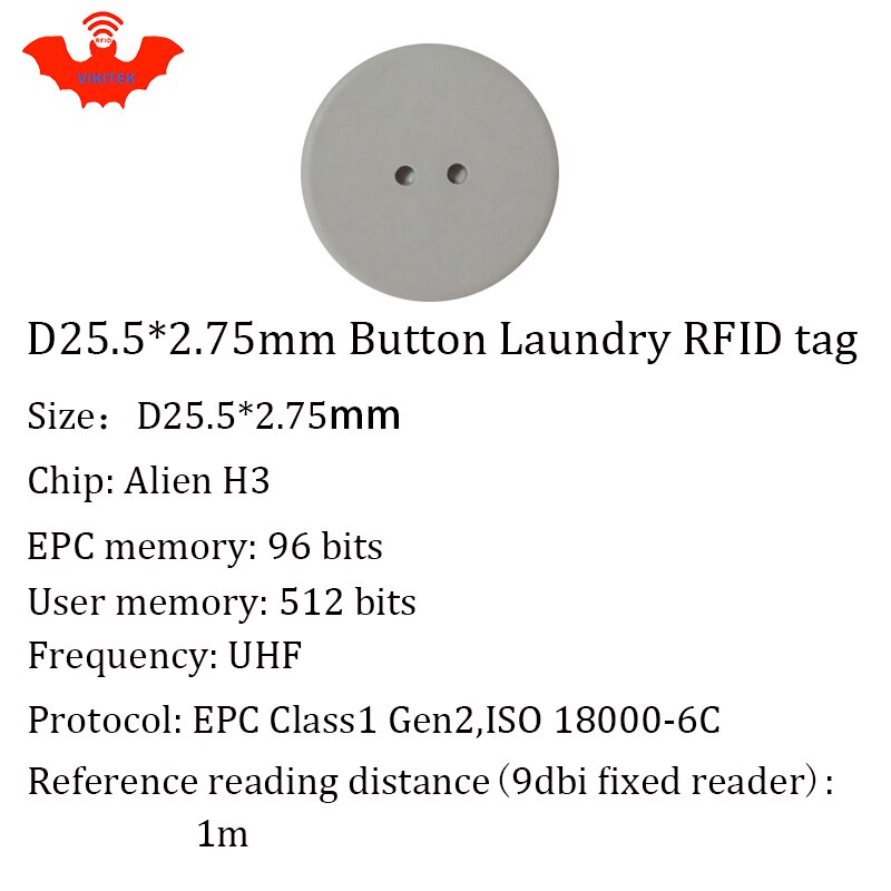 Rfid tag uhf tvätt hög temperatur motstånd 915m 868m 860-960m h3 epc 6c 10 st smart passiv rfid pps knapp