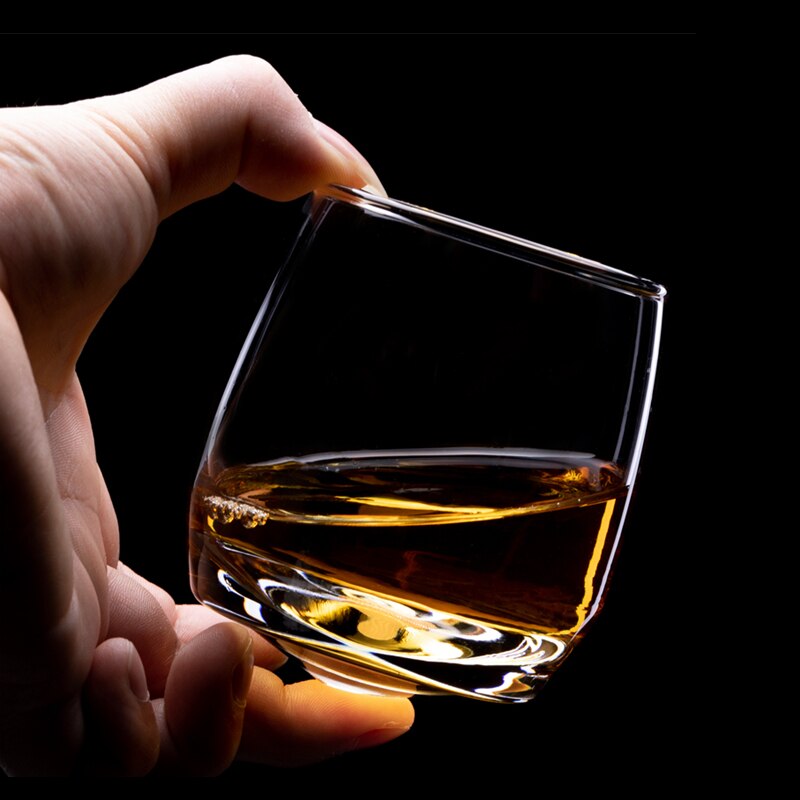 Ocean Revolving Scopperil Whiskey Tumbler Heteromorphic Cone Bottom Whipping Top Brandy Snifter Verre Spirits Whisky Rock Glass