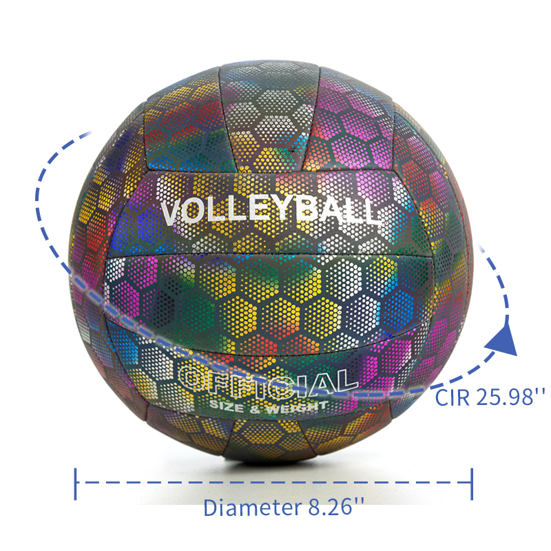 Volleyball lys ændret størrelse 5 blød indendørs udendørs volleyball til spil gym træning strand spille ballon volleyball: Default Title