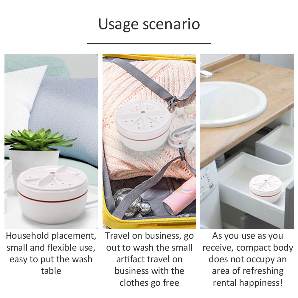 Ultrasonic Folding Washing Machine USB Powered Socks Panties Mini Turbo Washer Dorm Portable Lazy Machine Travel Home