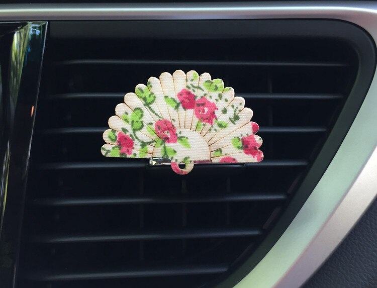 Ambientador en forma de ventilador con Clip, Perfume de estilo de coche para salida de ventilación de aire acondicionado, ornamento de coche, fragancia sólida XCZ631