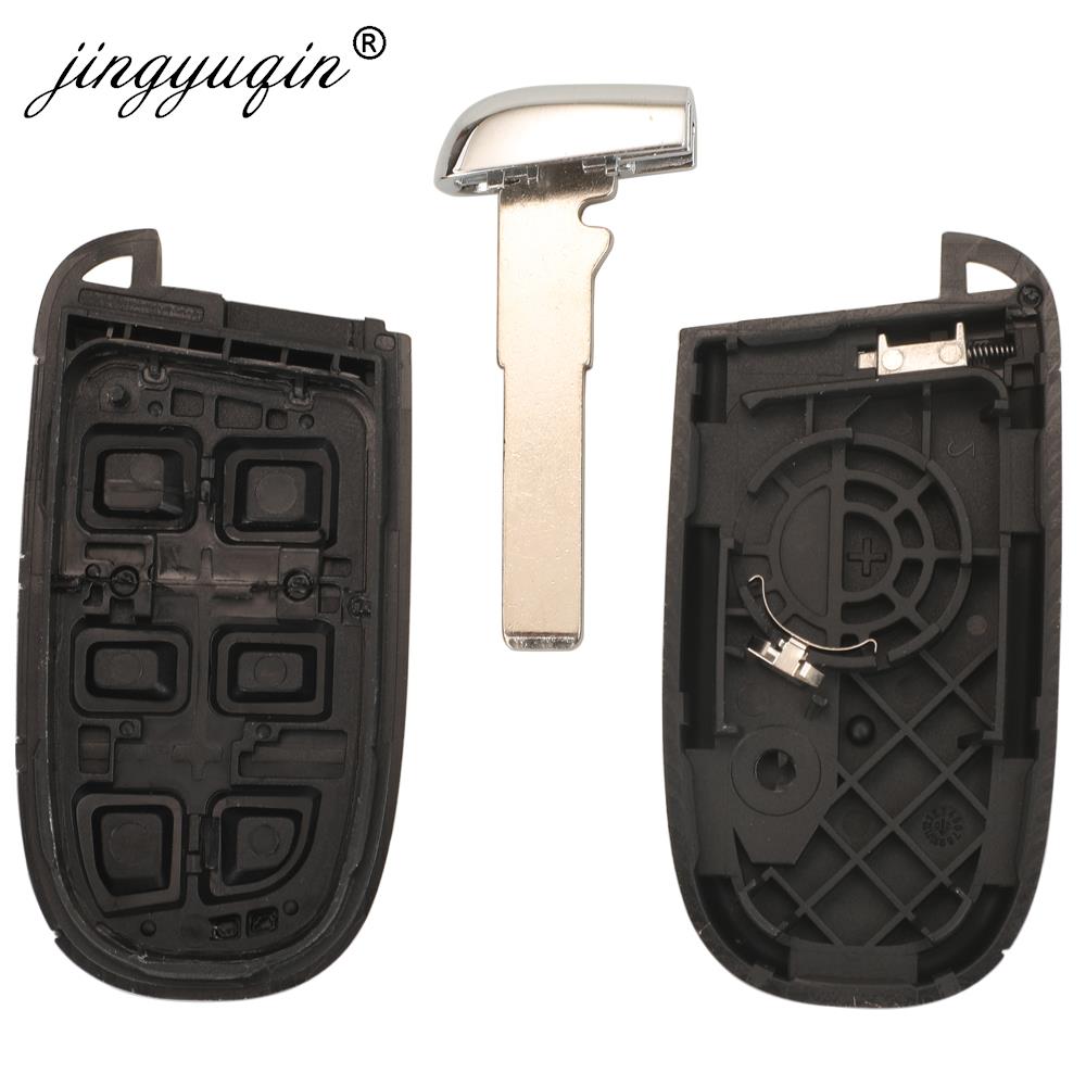 Jingyuqin 10 Uds SIP22 2/3/4/5 botones carcasa de llave a distancia de coche para Jeep Renegade Compass Auto SUV funda inteligente de entrada sin llave Fob