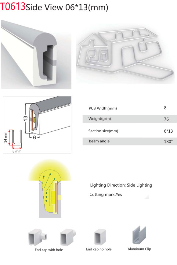Tube de lampe néon souple LED, gel de pton flexible, bande lumineuse adressable, étanche IP67, WS2812B, WS2811, SK6812