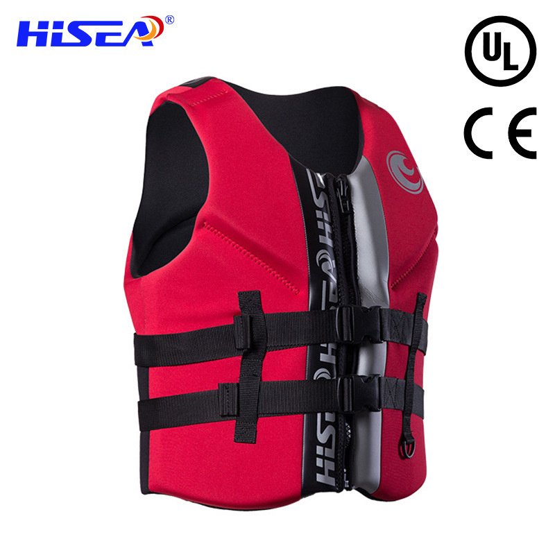 Lifevest Volwassen Neopreen Reddingsvesten Zwemmen Drijvende Zwemvest Pfd Type Iii Ski Vest/Life Maat S Tot Xxxl: Red / Xs