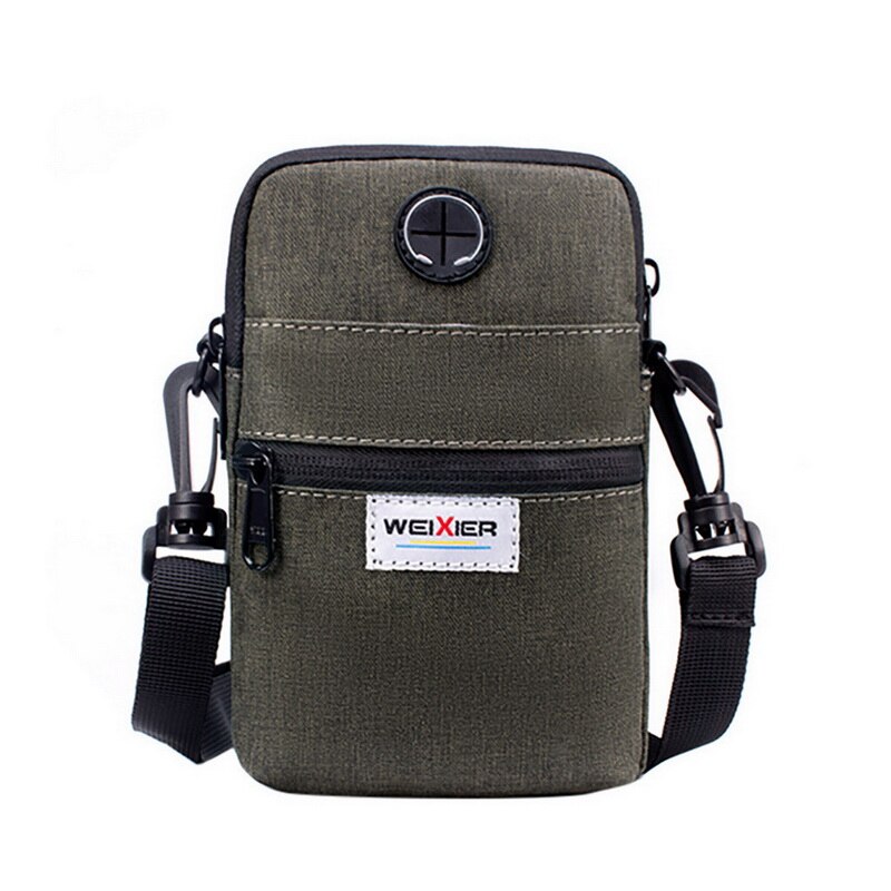 Heren messenger bag schoudertas telefoonvak crossbody tas mobiele telefoon tas reistas oordopjes tas bandolera hombre: H