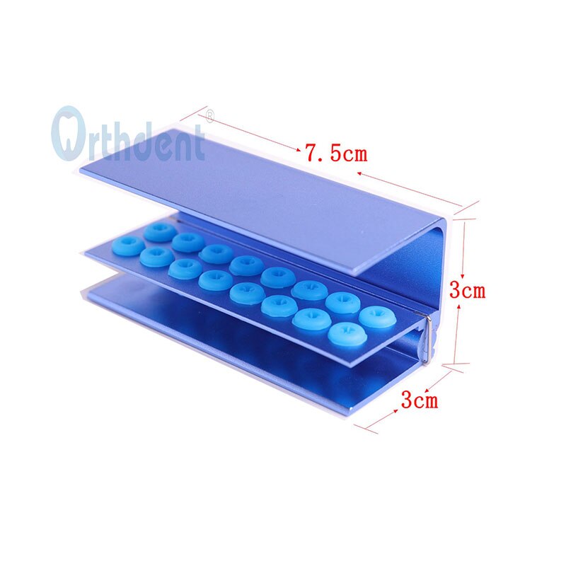 16 Holes Dental Bur Block Holder Holds Disinfection Autoclave Sterilizer Box Stand With Silicone Rings Fit For FG RA CA Burs