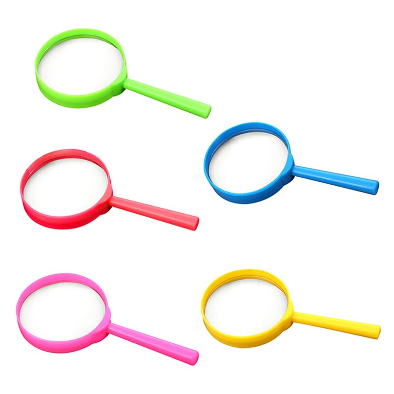 Handheld Vergrootglas Draagbare Vergrootglas Loupe Reading Glas Lens Kid Inspectie Vergrootglas Voor Reading Kleurrijke Kind Speelgoed 3X Лупа