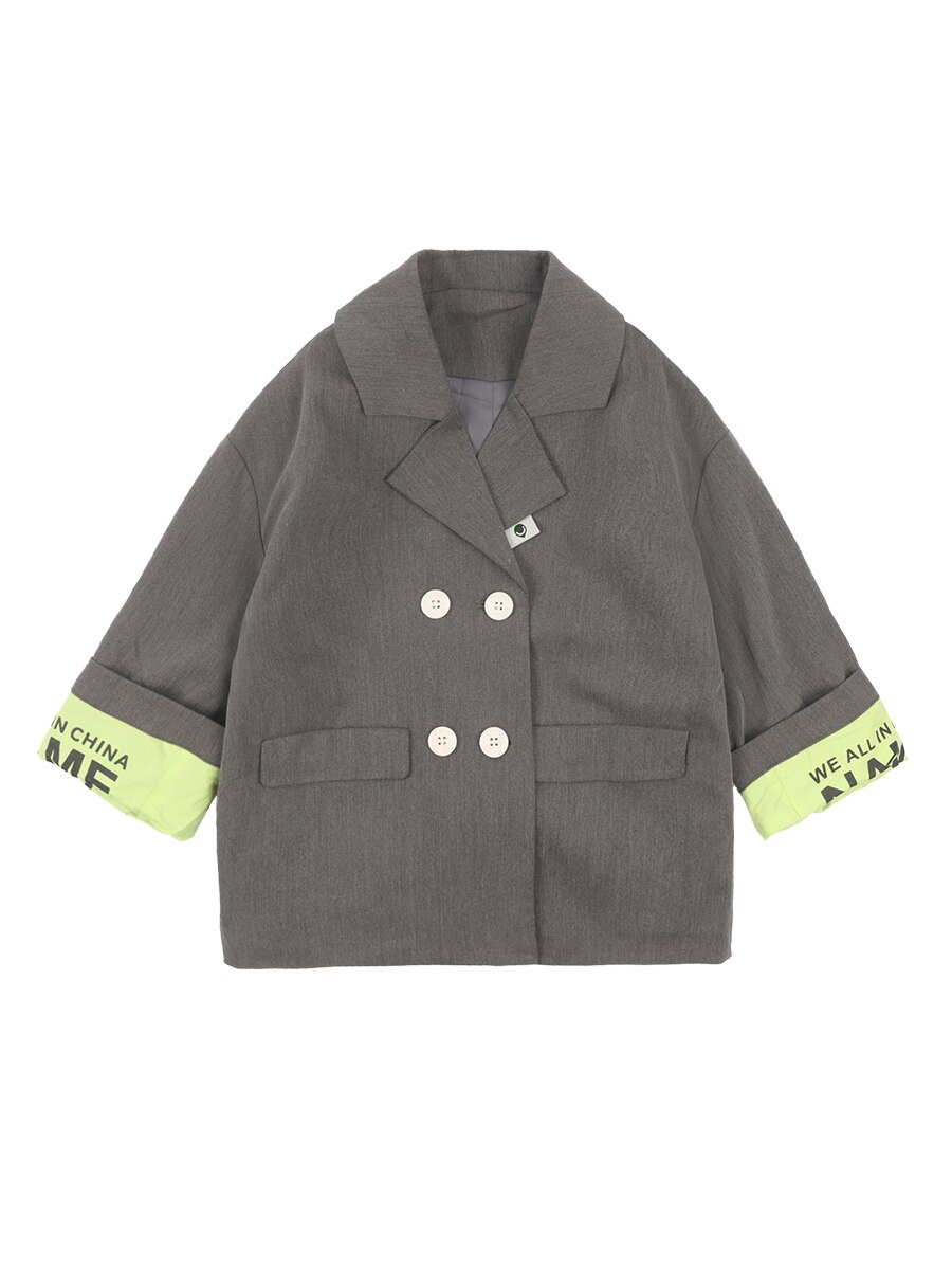 Traje pequeño informal para niños, de estilo británico, Top de estilo coreano occidental, ropa para niños de primavera y otoño