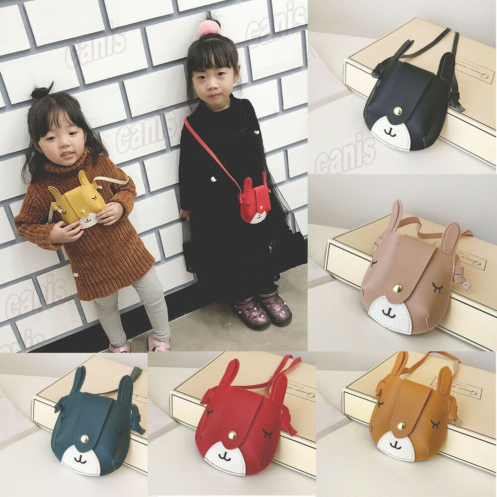 Schattige kindermeisjes mini crossbody tas konijn pu handtas kinder schoudertas mooie portemonnee houders munt portemonnees