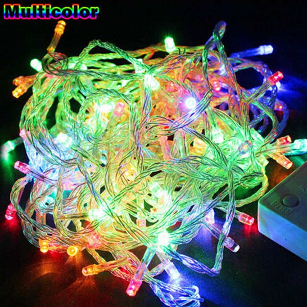 Outdoor christmas lights LED string lights 10M Decoracion fairy Light Lighting Tree Garland: Multi-Color / AC 220V (EU Plug)