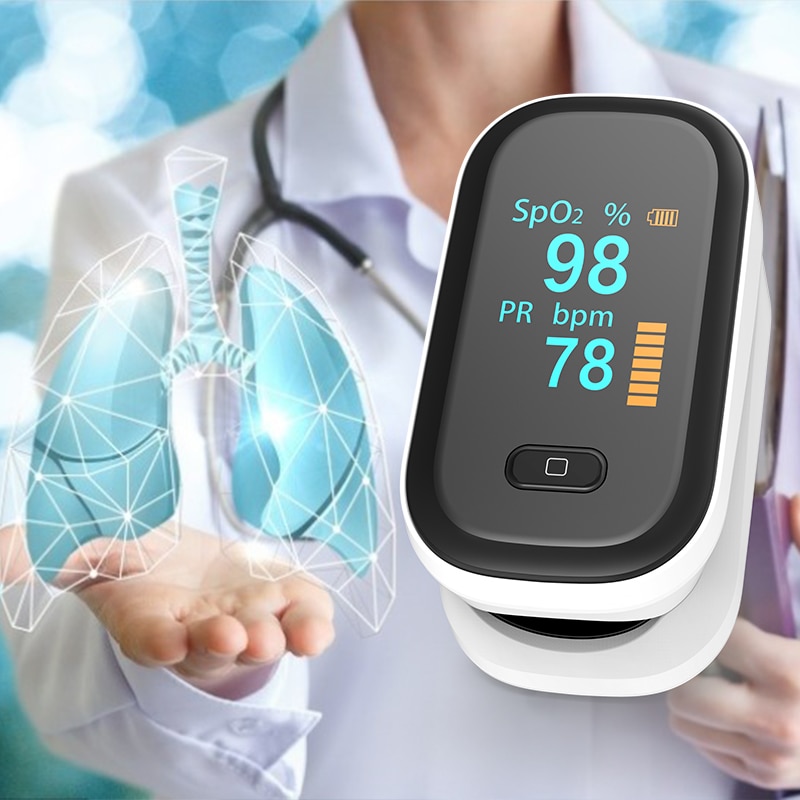 Fingertip pulse oximeter SpO2 PR Oxymeter OLED Heart Rate meter Blood oxygen Household health Care Monitors Saturation monitor