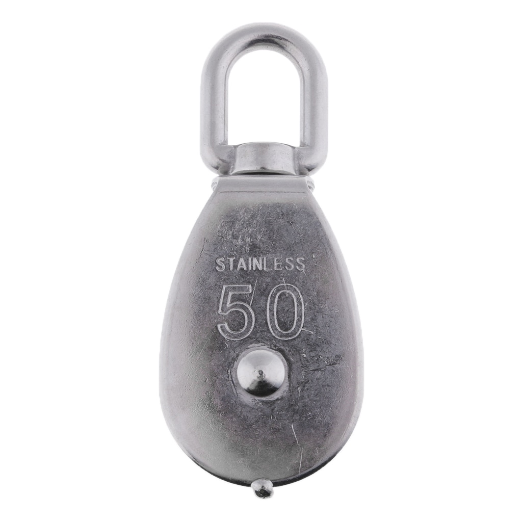 50mm Single Sheave Pulley Block with Swivel Eye 304 Stainless Steel