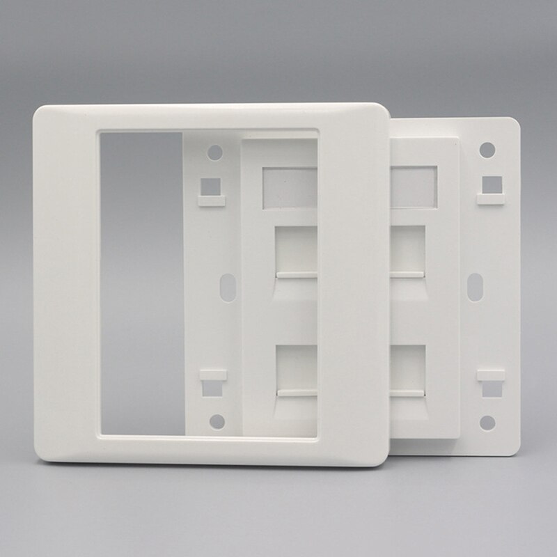 86 Type Rj45 Wall Socket Internet Outlet With TV Outlet Wall Data Double Computer Socket Plastic Panel Internet Computer Jack