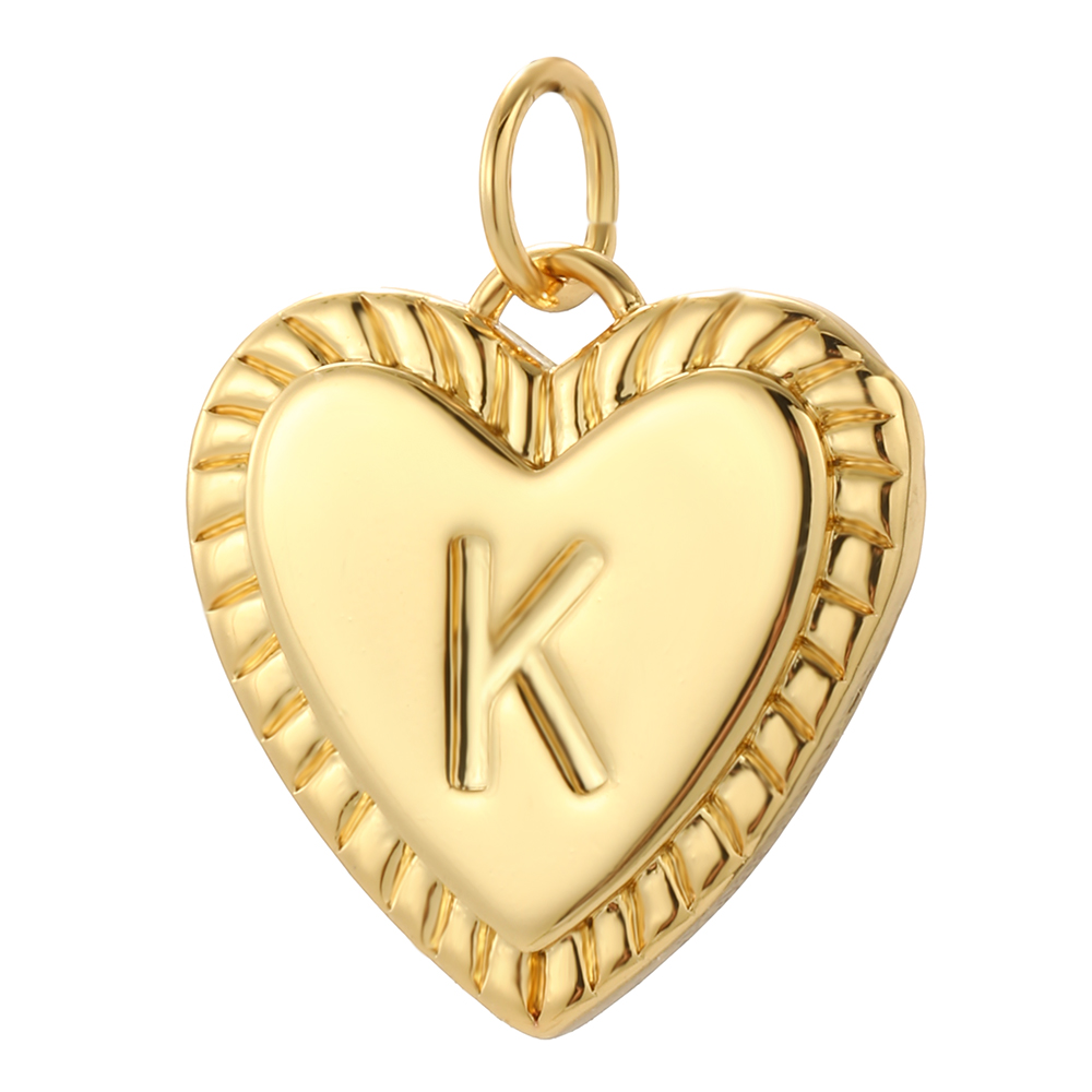 26 ciondoli con nome dell'alfabeto con lettere per la creazione di gioielli, accessori per braccialetti, collane, orecchini fai da te, colore oro reale: Rosa colore Oro