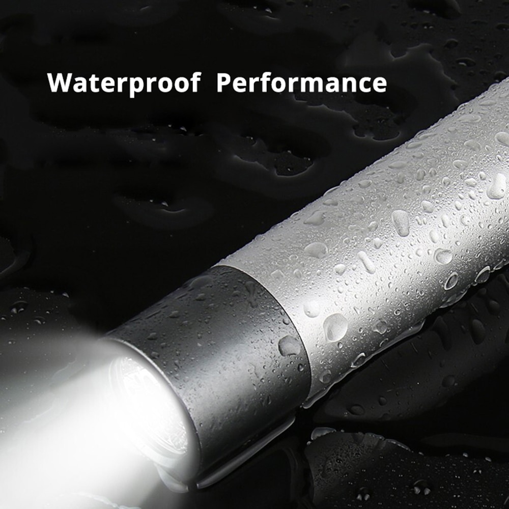 Mini linterna LED recargable por USB Con 3 modos de iluminación, linterna a prueba de agua, Zoom telescópico, traje portátil para iluminación nocturna