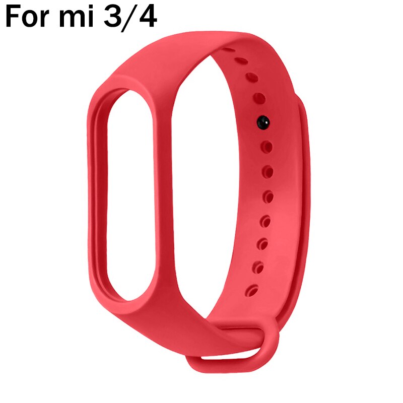 Inteligentna bransoletka dla Xiaomi Mi Band 6 5 pasek silikonowy MiBand 3 4 bransoletka pasek na rękę dla Xiaomi Mi Band 6 wymienny pasek do: Red for mi 3 4