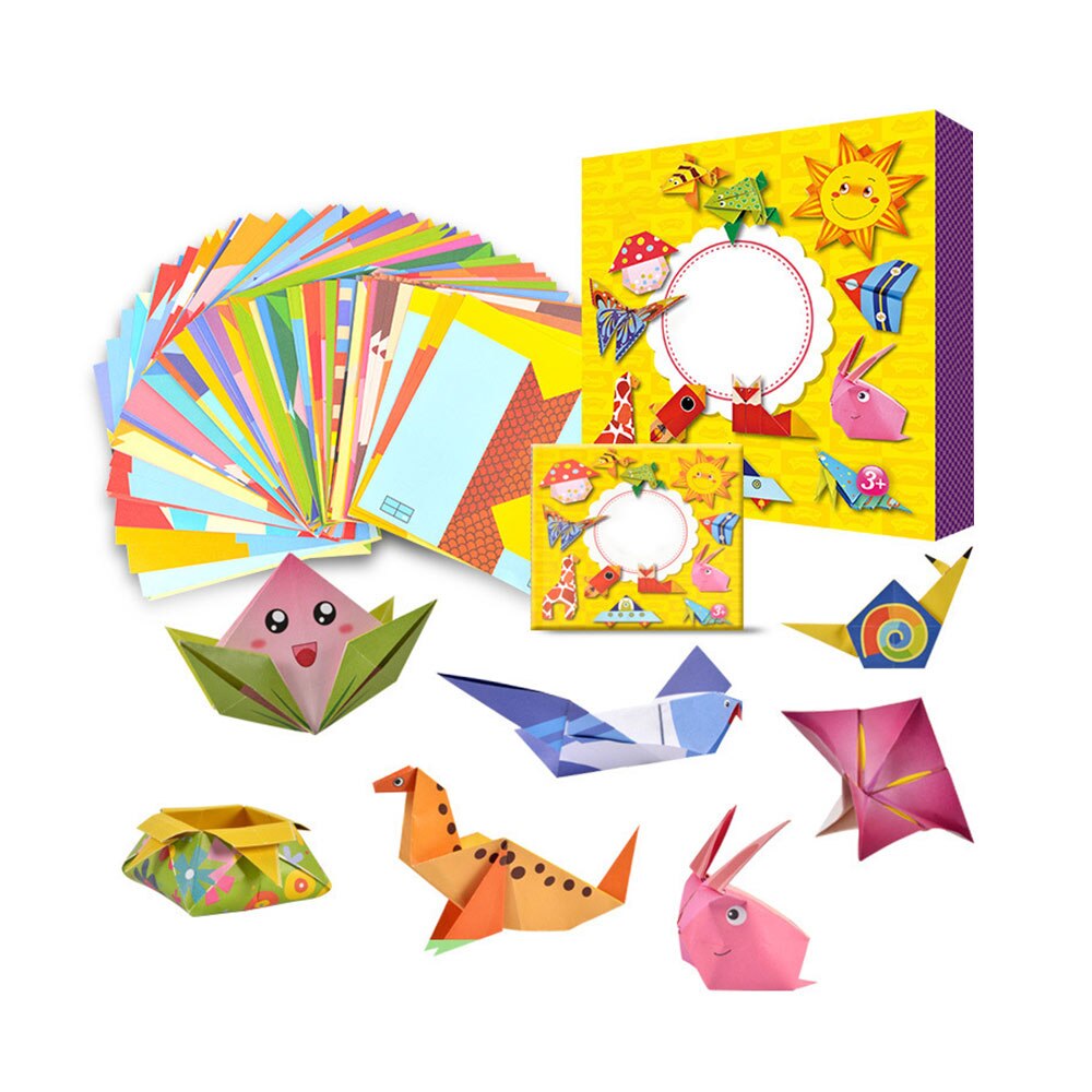 Ensemble de livre Origami de dessin animé, livre coloré en papier, jouet pour enfants de 3 à 6 ans