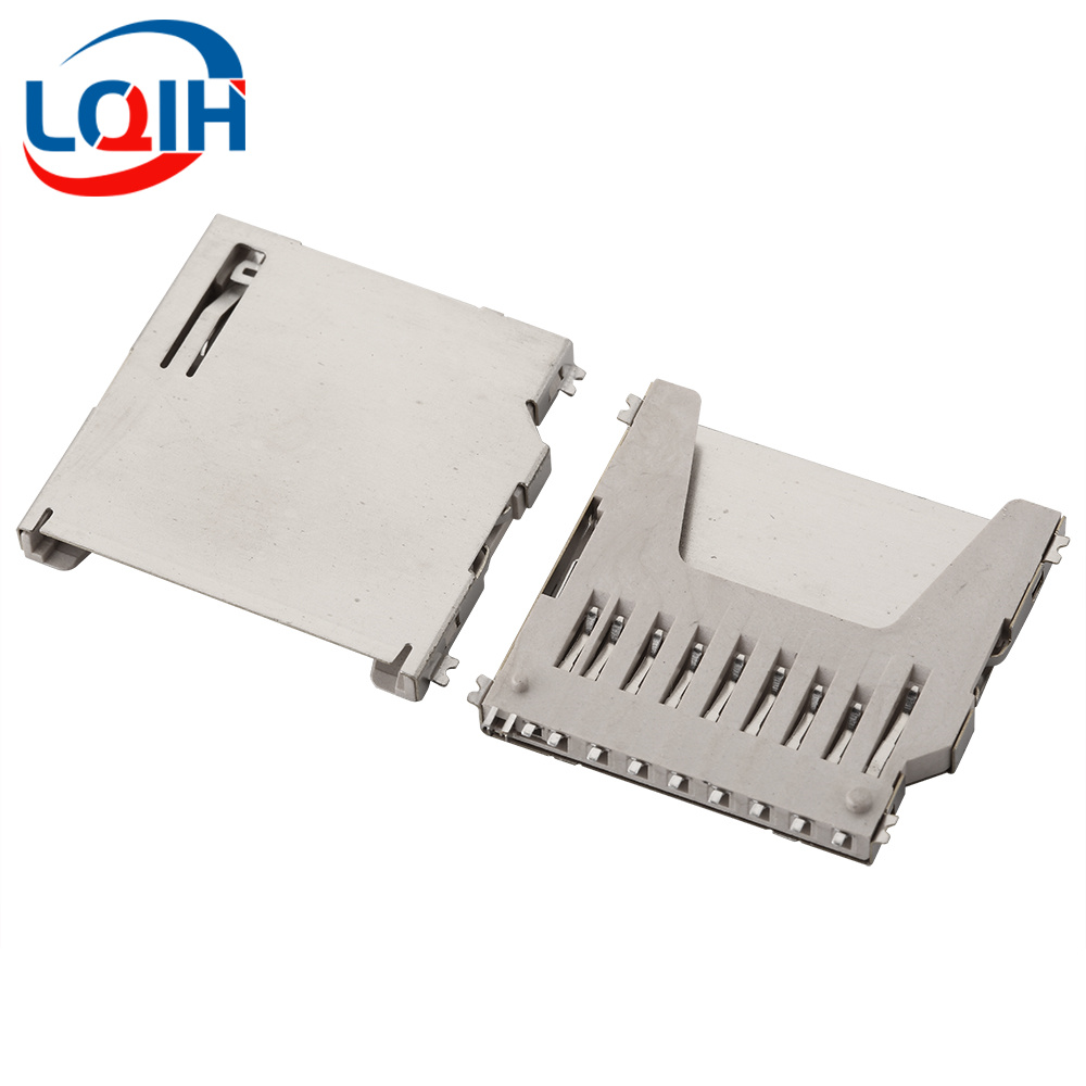 Suporte para cartão SD/MINI/TF/SIM/NANO/MICRO Slot para cartão Módulo de memória Corpo longo Corpo curto com conector autoelástico: Cinza escuro