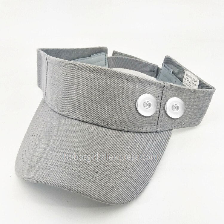 Sport Baseball 18mm przystawki przycisk biżuteryjny czapki tenisowe DIY czapki dziewczyny kobieta TW2020: GRAY