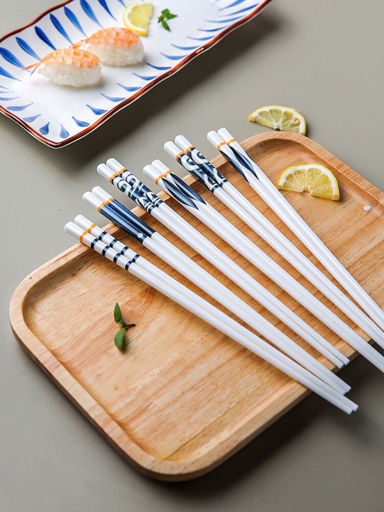Keramische japanse eetstokjes herbruikbare sushi eetstokjesset huishoudelijk porselein servies eetstokjes van botporselein