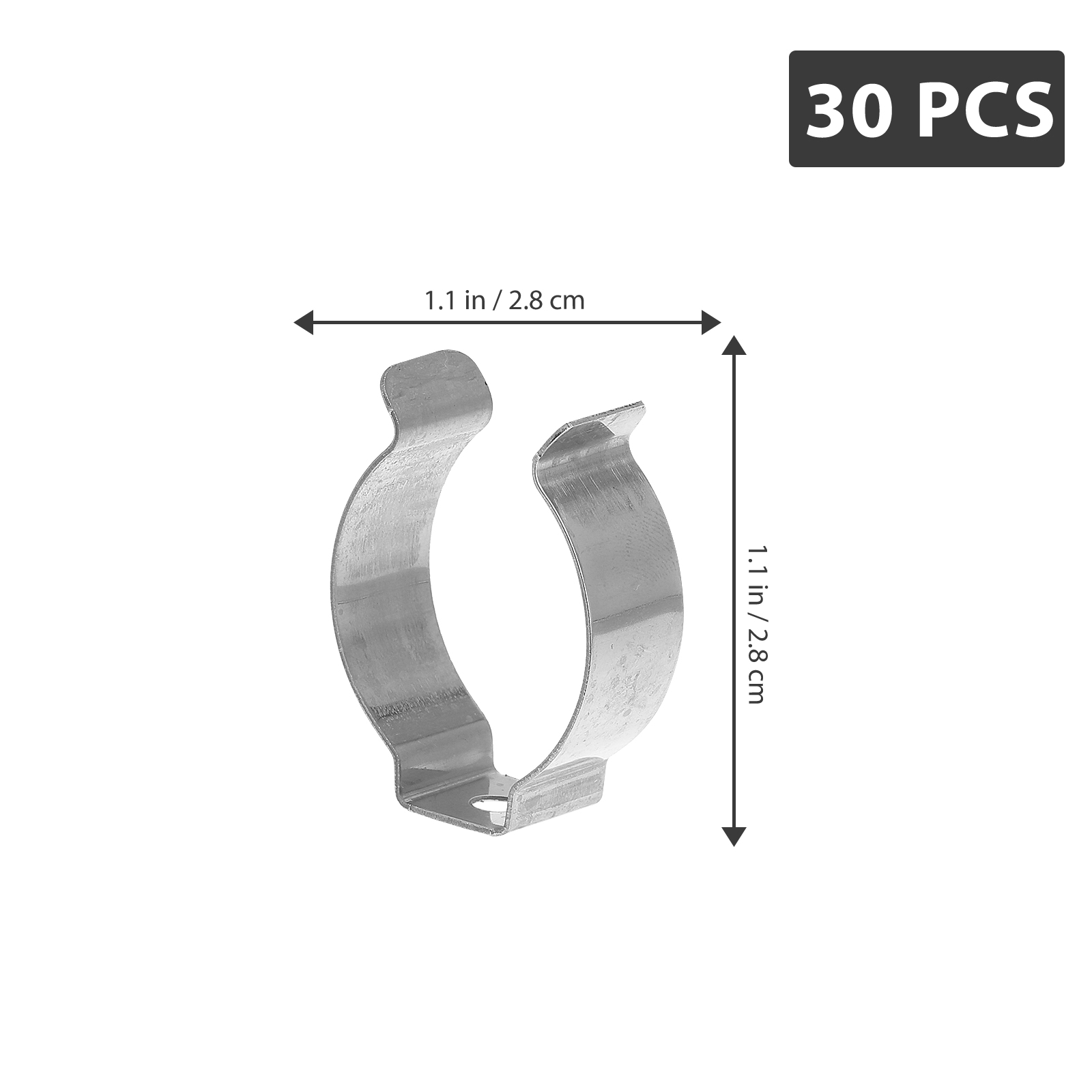 30PCS/Set Spring Terry Clips Stainless Steel U Shape Light Tube Clips For T10 Tube Light Lamp Holders Grip Organizer 13/ 25/32mm