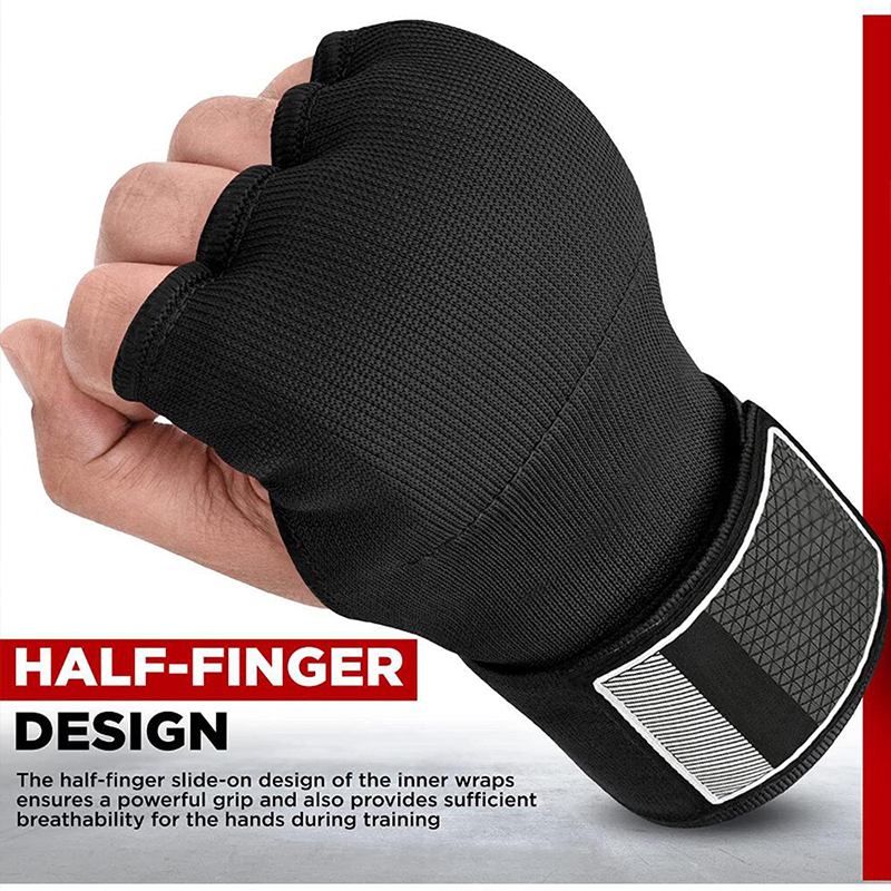 Boksen Hand Wrap Binnenhandschoenen Half Vinger Gel Bokshandschoen voor Muay Thai MMA Kickboksen Vechtsporten Ponsen Snelheidszak Training