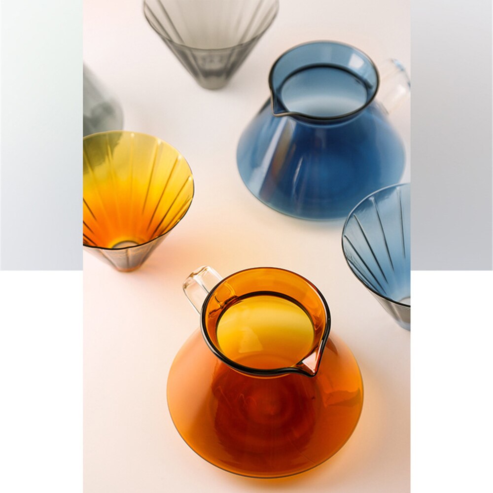 Taza de filtro de café para elaboración de cerveza, vaso de vidrio para cafetera con soporte V60, goteador de café, accesorios, novedad
