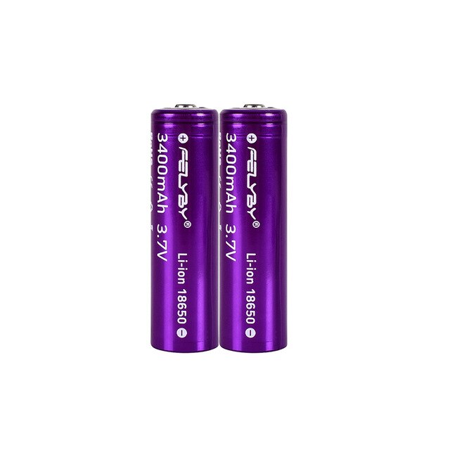 FELYBY Original 18650 Battery 3.7V 3400mAh 2-10pcs High Capacity Lithium Rechargeable Batteries: 2 pcs