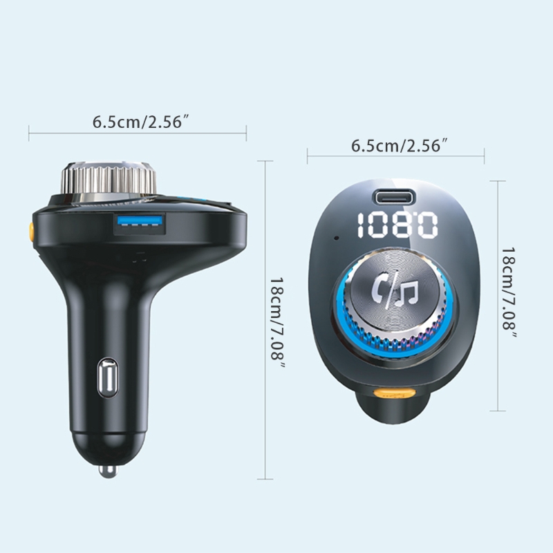 Reproductor de música mejorado para coche, adaptador de carga rápida de 22,5 W, receptor de llamadas manos libres, equipo de música Interior para coche