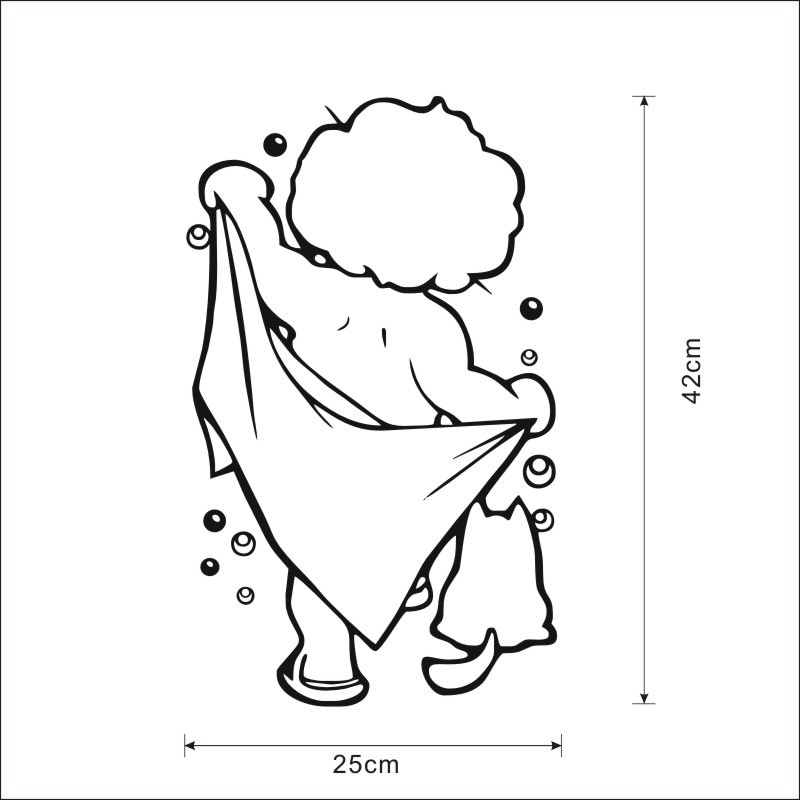 Baby Douche Muursticker Home Decor Voor Badkamer Muurstickers Voor Kinderkamer Kinderkamer Party Decoratie