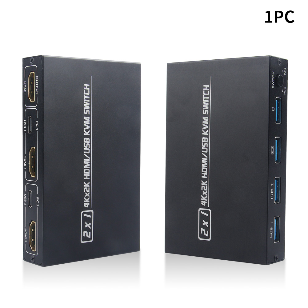 Portable Printer With 2 USB Cables For Computers Engine Room Home Shared Keyboard Switcher Box TV Office Mouse Laptops Universal