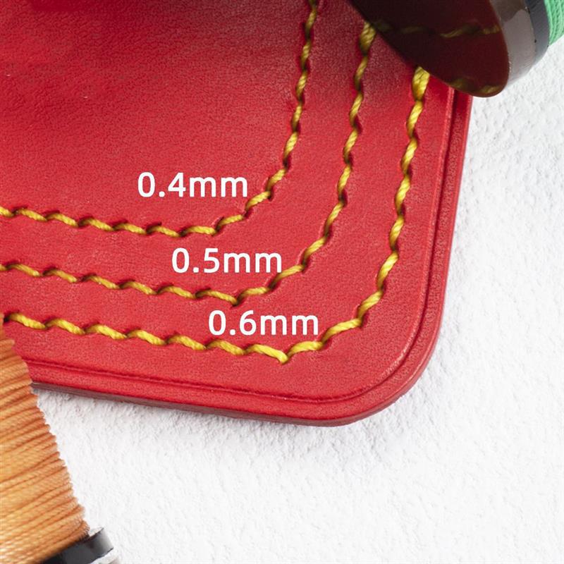 0,6mm runder Wachs faden für Leder handwerk Nähen Polyester gewachste Schnur DIY hand gefertigte geflochtene Strang schnüre Leder nähen
