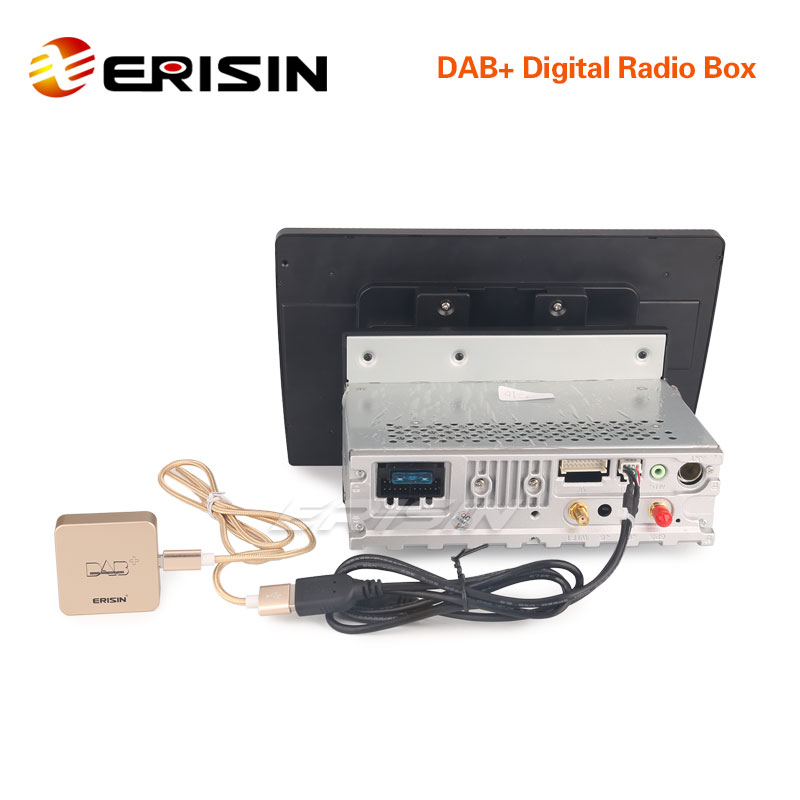 Erisin  es364 digital radio dab+ box antenne forstærket antenne til android 7.1/8.1/9.0/10.0 bilstereoer