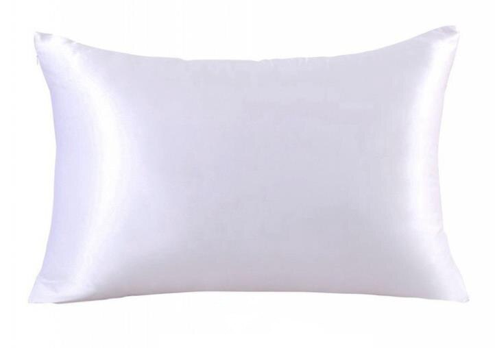 Momme-draps en soie de mûrier | Dimensions: 19, 20x30 pouces, 51X76cm, taille de reine avec fermeture éclair cachée, modèle 100%: 4 white