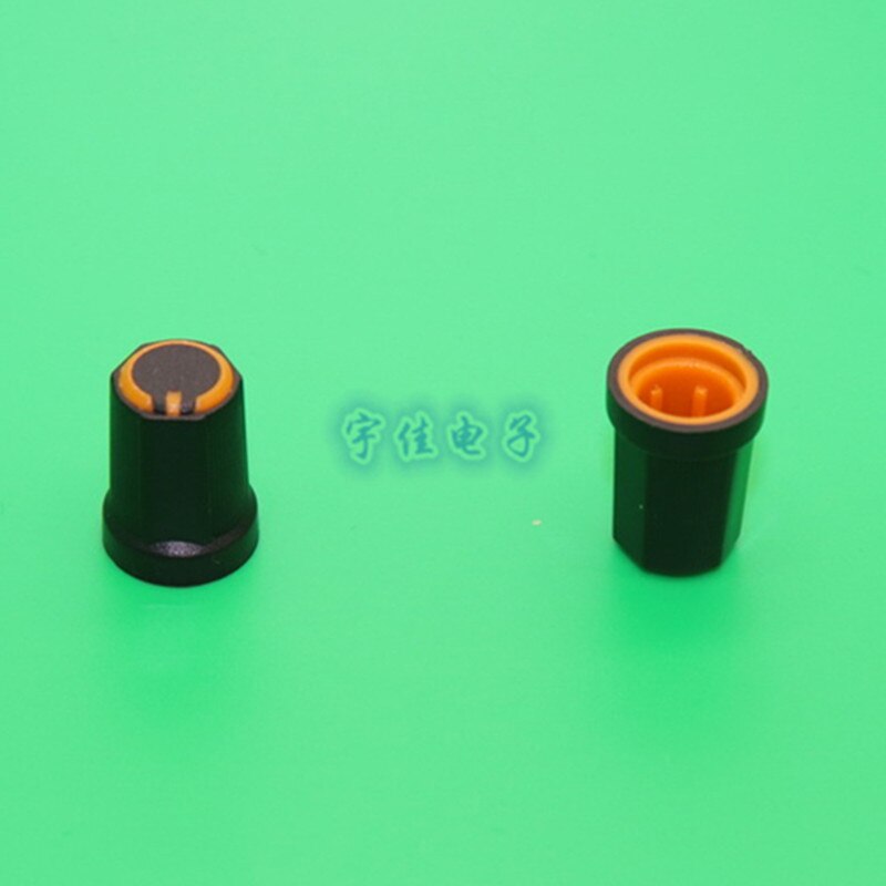 10 Piece 12 * 16.5mm plastic knob half handle D-shaped inner hole 6mm potentiometer switch adjustment 90 ° indicator knob