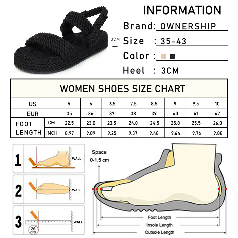 Zomer dames sandalen dames platform wedges schoenen dames hennep gladiator dames thuis dames comfortabele schoenen plus size