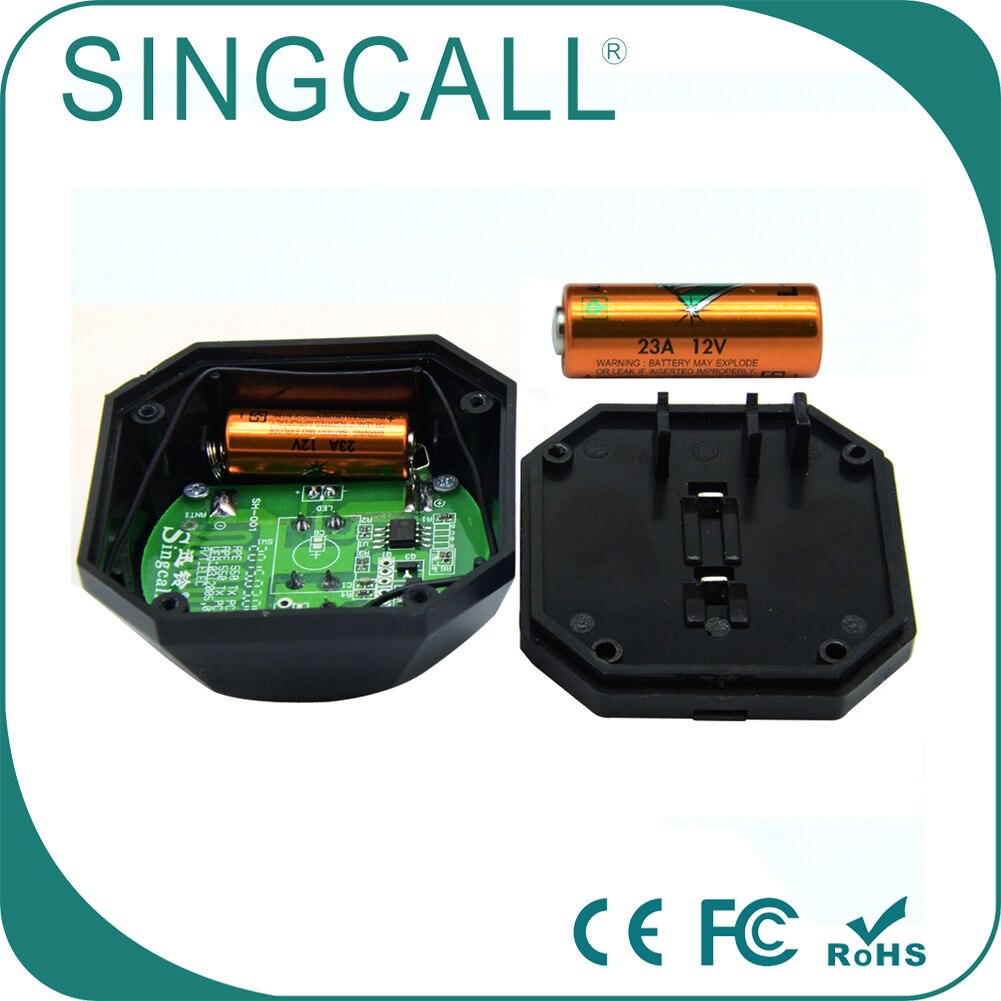 SINGCALL Restaurant Wireless Calling System Pager, Hamburger Pager, Service Caller APE560 Black Pager