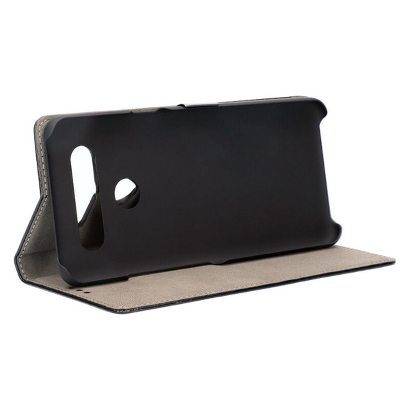 Folio handyhülle lg  k51s ksix standing black tpu polyskin