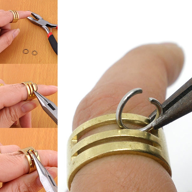 1/2Stck Durcheinander springen Ring Öffner Schließen Werkzeug Finger DIY Schmuck Finden Werkzeug