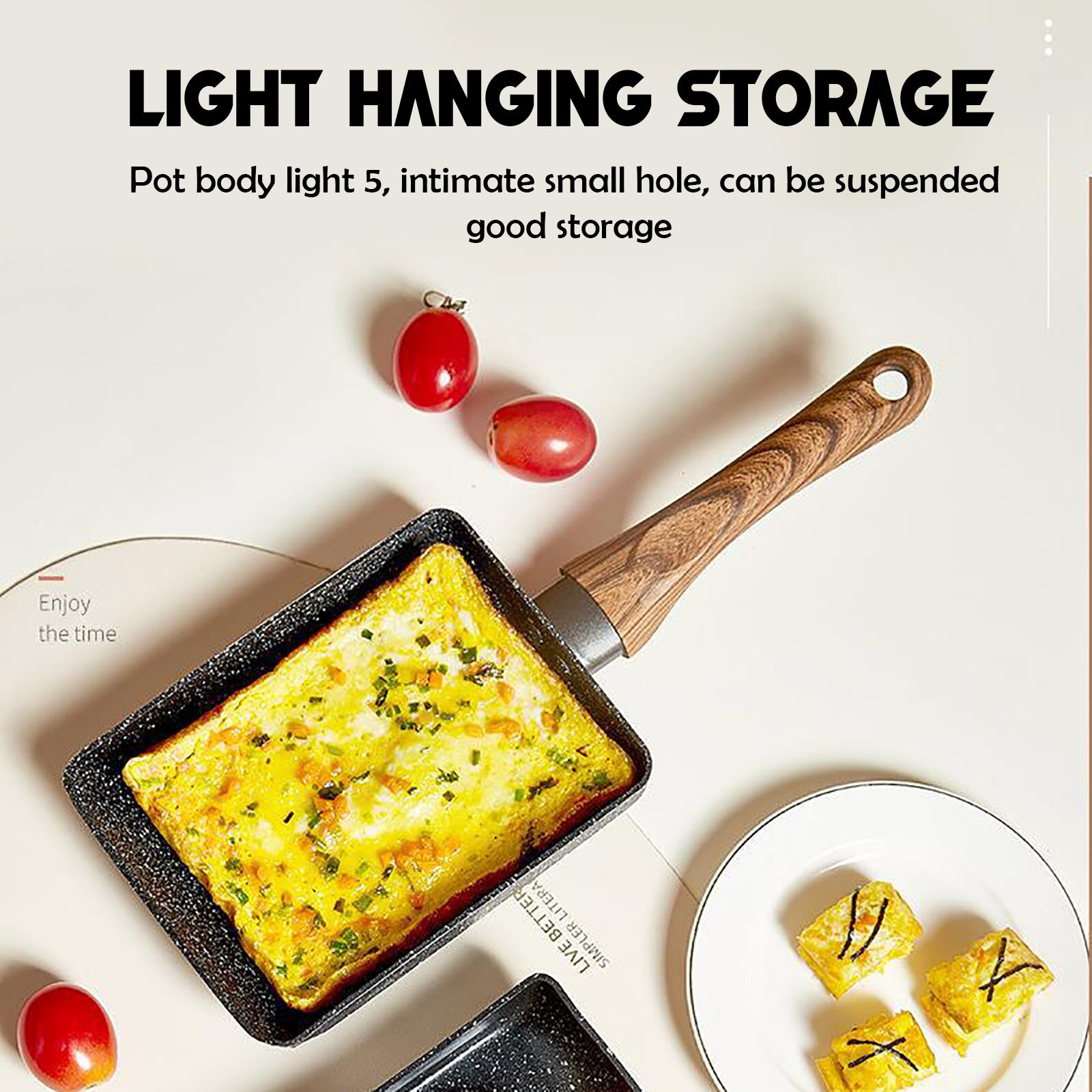 Japanse Stijl Omelet Tamagoyaki Thuis Ontbijt Aluminium Koekenpan Keuken Non-stick Maifanite Steen Kleine Koken #25