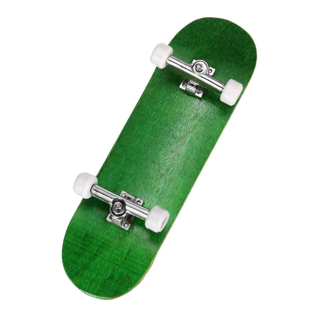 Kids Kinderen Volwassen Speelgoed Houten Vinger Boord Vinger Skateboard Basic Compleet Skateboard Lager Wiel Moer: green