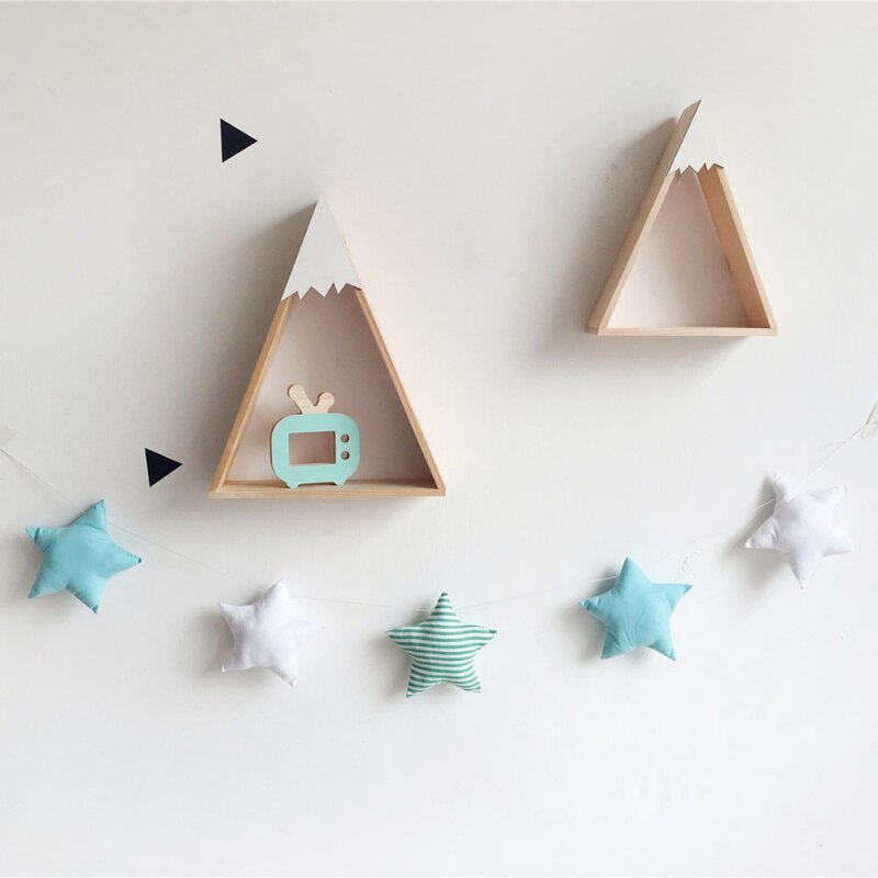 Scandinavische stijl sterren slinger kinderkamer wanddecoraties handgemaakte babykamer sterren slingers kinderkamer diy fotografie rekwisieten