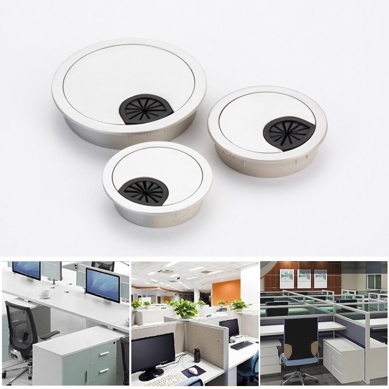 Plastic Desk Table Grommet Cable Cord Hole Cover for Home Office HUG-Deals